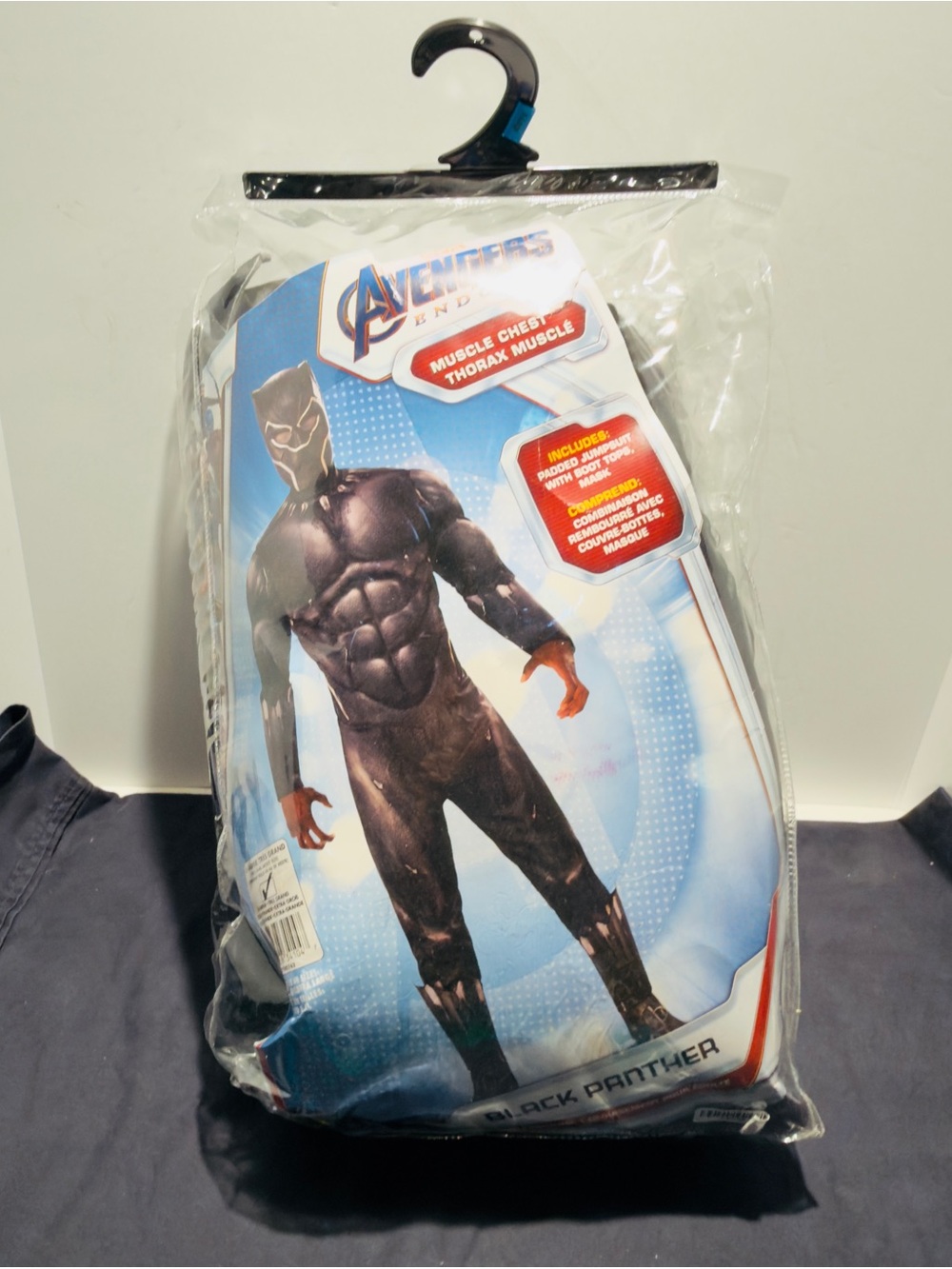 New Mens Adult XL  44-46  Jacket Marvel Black Panther Costume Padded Body Suit